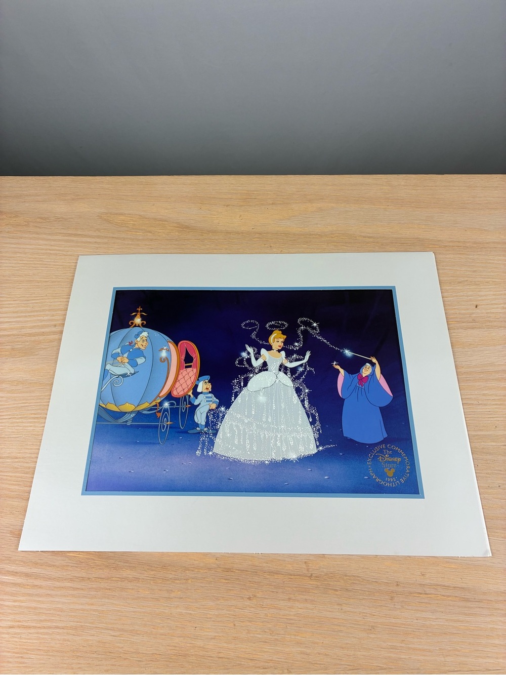 Disney Cinderella 1995 Commemorative Lithograph w/ Original Folder